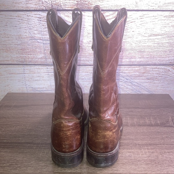 Vintage CAPEZIO Womens Size 5 M Brown Leather Roper Cowboy Western Boots - Picture 4 of 8